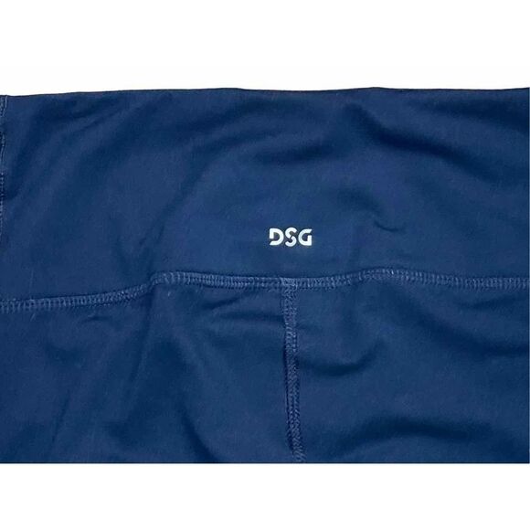 DSG|WOMEN’S ACTIVEWEAR CROPPED LEGGINGS NAVY/ MULTICOLOR STRIPED COLOR-BLOCK‎ L - Picture 3 of 6